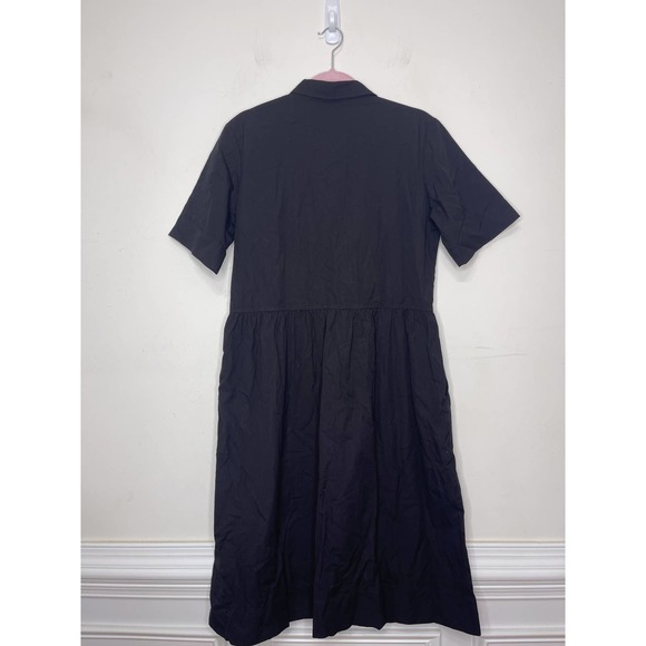 Everlane The Parklet Shirtdress in Black Size 6 Short Sleeve Casual Party Gothic - Picture 3 of 6